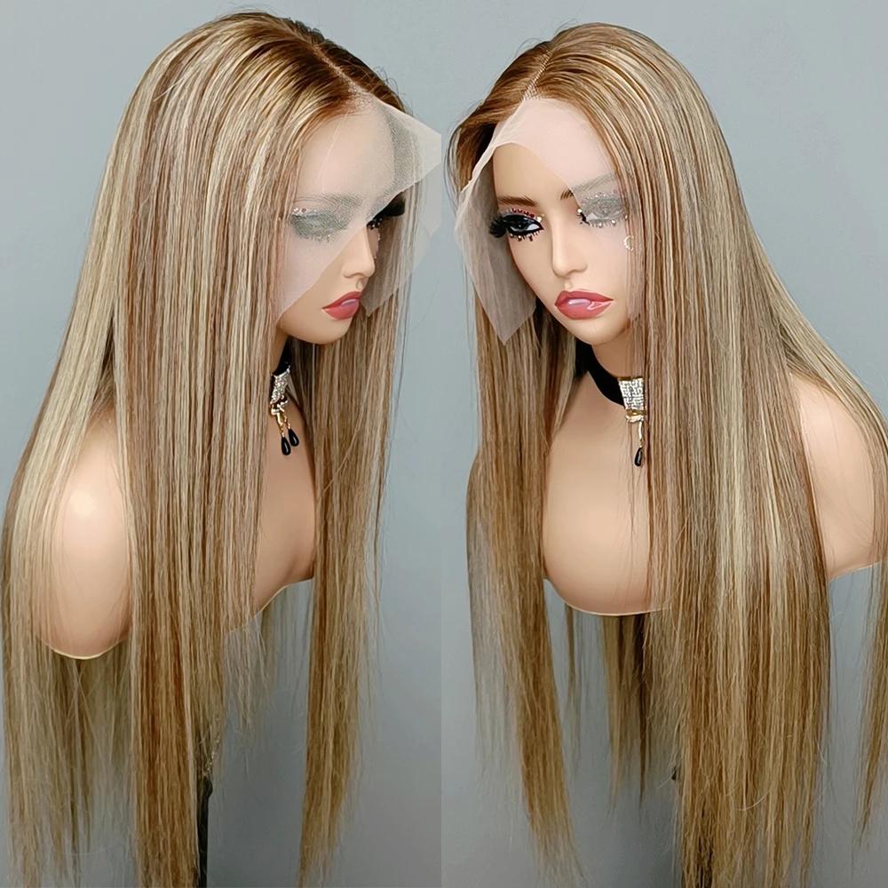 613 Hd Lace Frontal Wig 13x6 Straight Highlight Wig Human Hair Wigs for Women 13x4 Colored Lace Front Human Hair Glu